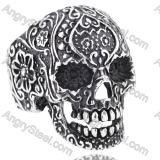 Stainless Steel Carved Skull Ring - KJR350146