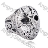 Friday The 13th Stainless Steel Jason Mask Ring - KJR350147