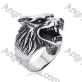 Stainless Steel Wolf Ring - KJR350156