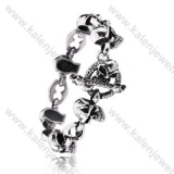 Stainless Steel German World War II Death Head Skull Bangle - KJB350052