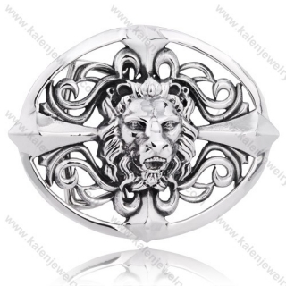 Stainless Steel Vintage Bloodthirsty Lion Belt Buckle - KJZ350008