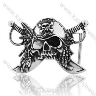 Stainless Steel Pirates Belt Buckle - KJZ350020