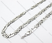 Stainless Steel Necklace & Bracelet Jewelry Set - KJS380017