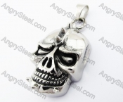 Stainless Steel Skull Pendant - KJP370004