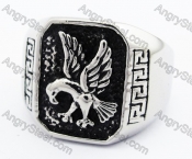 Stainless Steel Eagle Sign Ring - KJR330076