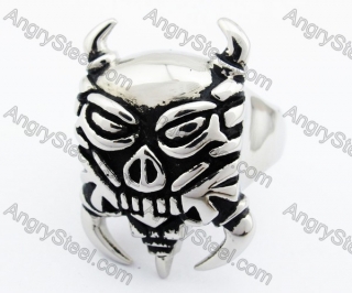 Stainless Steel Vampire Bat Ring - KJR330078