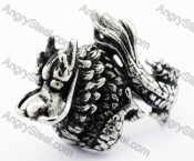 Stainless Steel Dragon Ring - KJR330082