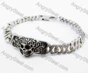 Stainless Steel Skull Bracelet - KJB370004