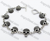 Stainless Steel Skull Bracelet - KJB370008