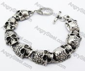 Stainless Steel Skull Bracelet - KJB370011