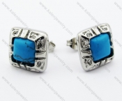 Stainless Steel Turquoise Ear Stud / Ear Nail - KJE050920