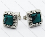 Stainless Steel Turquoise Ear Stud / Ear Nail - KJE050922