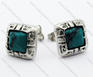 Stainless Steel Turquoise Ear Stud / Ear Nail - KJE050922