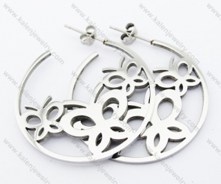 Stainless Steel Butterfly Earrings - KJE050962