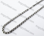 550 × 5.5  mm Black Stainless Steel Biker Necklace - KJN370003