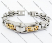 Stainless Steel Rose Gold Great Wall Pattern Bracelet - KJB410011