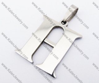 Stainless Steel H Letter Pendant - KJP140125