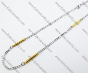 555×3mm Half Gold Plating Small Necklace - KJN150167