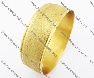 Gold Plating Frosted Stainless Steel Bangles KJB200129