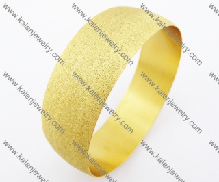 Gold Plating Frosted Stainless Steel Bangles KJB200130