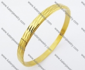 Stainless Steel Gold Plating Bangles KJB200133