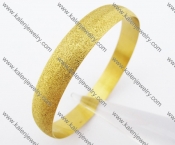 Stainless Steel Gold Plating Frosted Bangles KJB200134