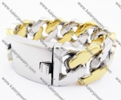 Gold Plating Big & Heavy Stainless Steel Bracelet KJB200144