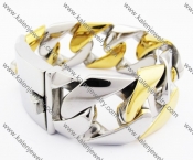 Gold Plating Big & Heavy Stainless Steel Bracelet KJB200155