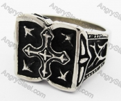 Stainless Steel Vintage Cross Sign Ring KJR330102