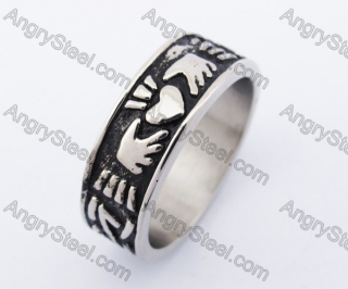 Stainless Steel Vintage Ring KJR330106