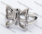 Stainless Steel Butterfly Ring KJR330110