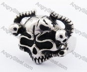 Stainless Steel Cow Skull Ring KJR330118