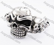 Big & Heavy Biker Stainless Steel Skull Bangle KJB170100