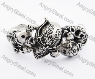 Stainless Steel Devil Skull Bangle KJB170104