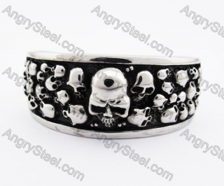 Stainless Steel Death Head Skull Bangle KJB170106