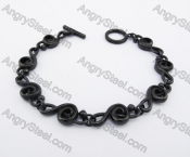 Black Stainless Steel Music Notation Bracelets KJB170115