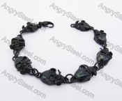 Stainless Steel Black Skull Bracelet KJB170117