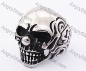 Stainless Steel No.13 Skull Clown Ring KJR370062