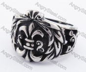 Vintage Stainless Steel Fleur De Lis Ring KJR370067