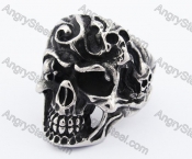 Stainless Steel Skull Ring KJR370071