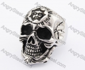 Stainless Steel Skull Ring KJR370086