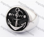 Stainless Steel Anchor Sign Ring KJR370087