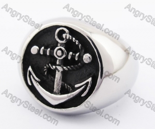 Stainless Steel Anchor Sign Ring KJR370087