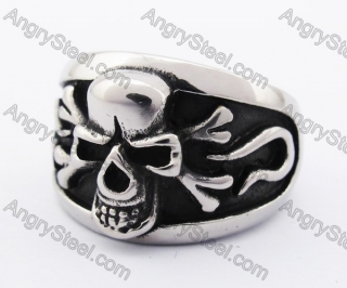 Stainless Steel Skull Ring KJR370089