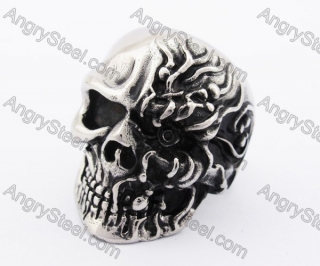 Mens Stainless Steel Skull Ring KJR370090