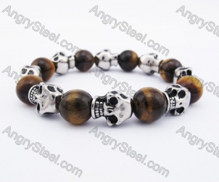 Stainless Steel Skull Beads Bracelet KJB170128