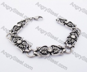 Vintage Stainless Steel Inlay Rhinestones Bracelet KJB170131