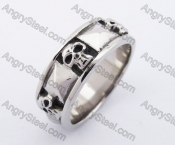 Stainless Steel Skull Ring KJR370099