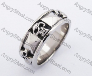 Stainless Steel Skull Ring KJR370099