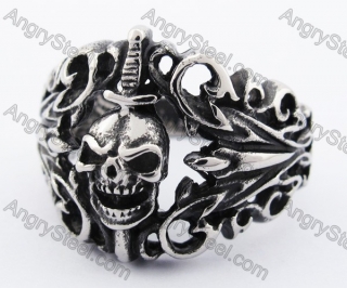 Vintage Stainless Steel Skull Ring KJR370102